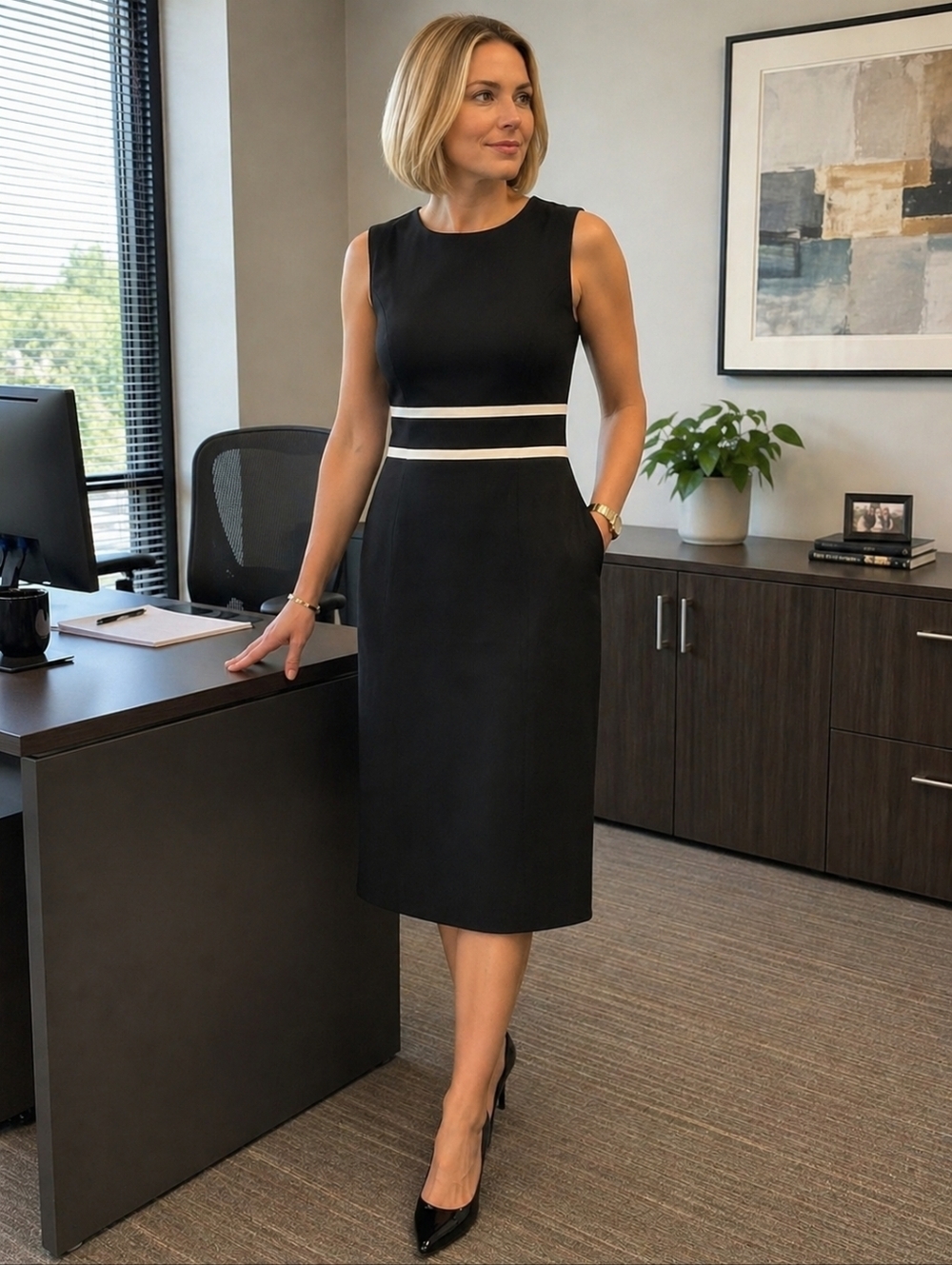 Evan Picone- Black Label Midi Dress
